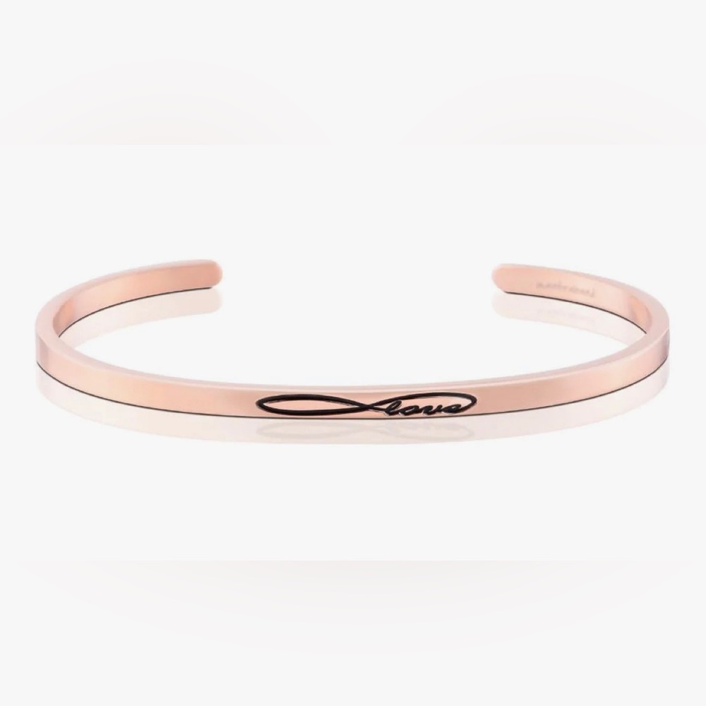 Mantraband Infinite Love Adjustable Bracelet in Rose Gold